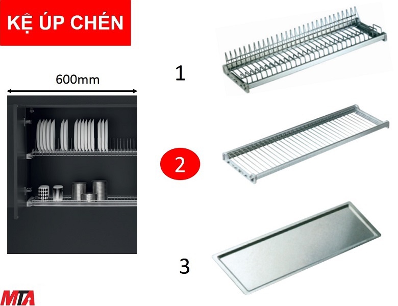 Kệ úp chén hafele 544.01.027 giá úp phẳng tủ rộng 600mm