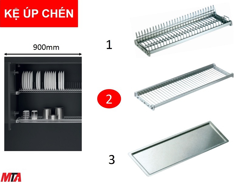 Kệ úp chén hafele 544.01.029 giá úp phẳng tủ rộng 900mm
