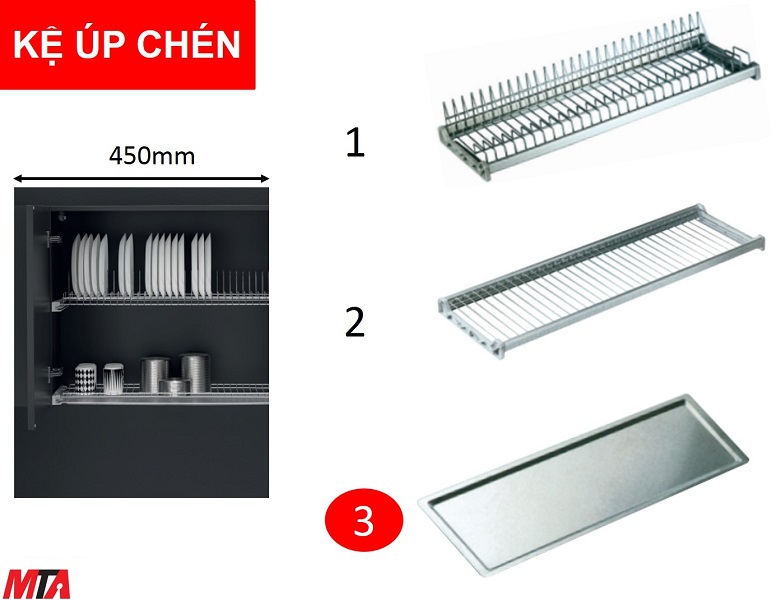 Kệ úp chén hafele 544.01.084 khay hứng nước tủ rộng 450mm