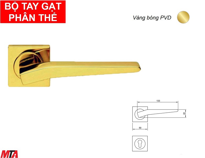 Phụ kiện hafele 901.79.731 tay nắm gạt phân thể màu đồng bóng