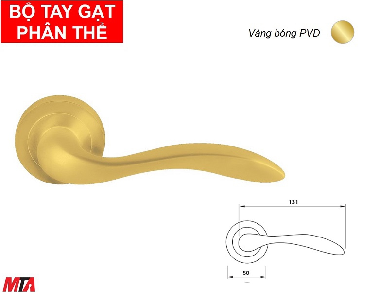 Phụ kiện hafele 901.79.734 tay nắm gạt phân thể màu đồng bóng