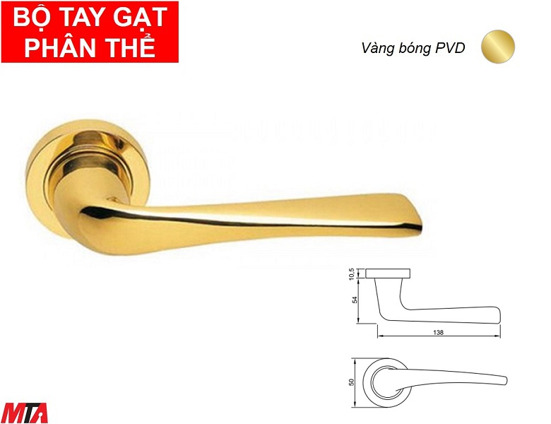 Phụ kiện hafele 901.79.871 tay nắm gạt phân thể màu đồng bóng