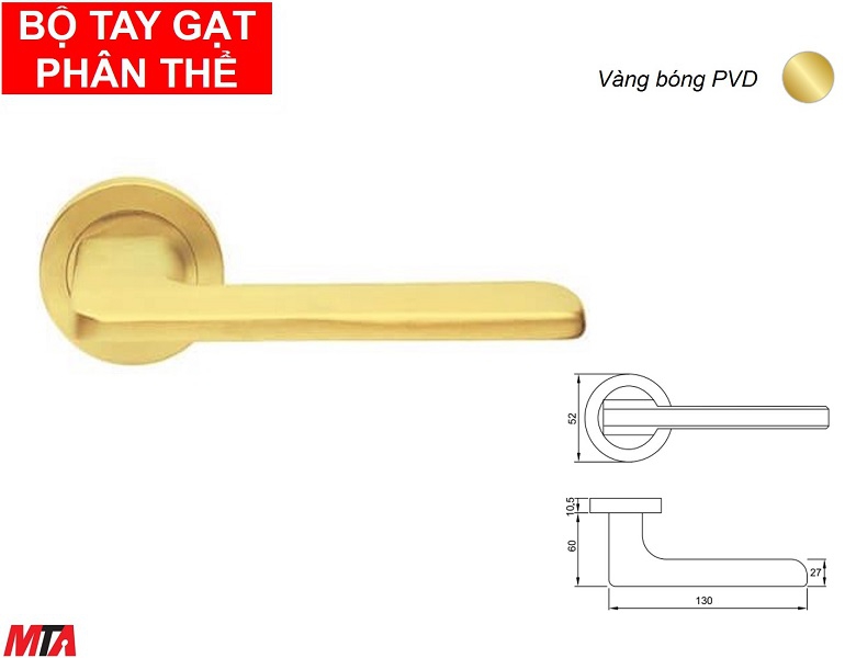 Phụ kiện hafele 901.79.873 tay nắm gạt phân thể màu đồng bóng