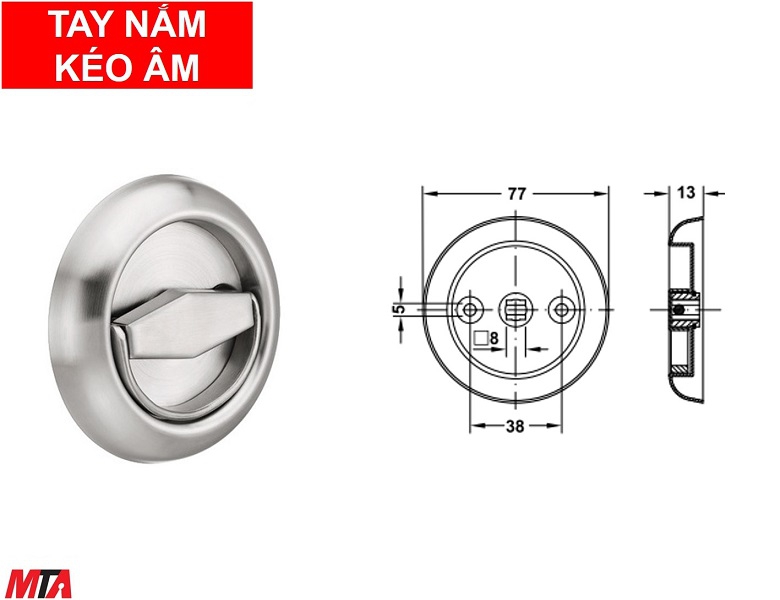 phụ kiện hafele 902.00.592 phụ kiện cửa tay nắm kéo âm inox304