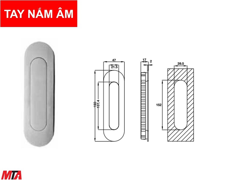 phụ kiện hafele 903.11.950 phụ kiện cửa tay nắm âm inox304