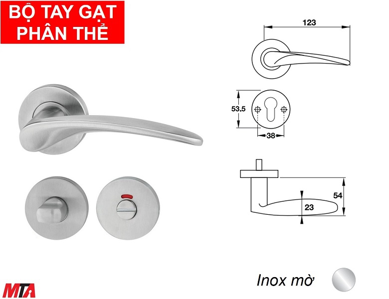 Phụ kiện hafele 903.98.142 tay nắm gạt phân thể inox304 Phòng Toilet