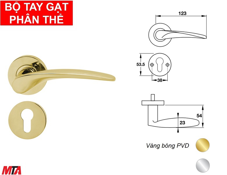 Phụ kiện hafele 903.98.147 tay nắm gạt phân thể inox304 màu đồng bóng