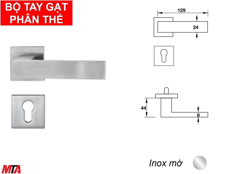 Phụ kiện hafele 903.99.427 tay nắm gạt phân thể  inox304 màu inox mờ
