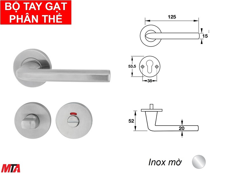 Phụ kiện hafele 903.99.978 tay nắm gạt phân thể inox304 Phòng Toilet