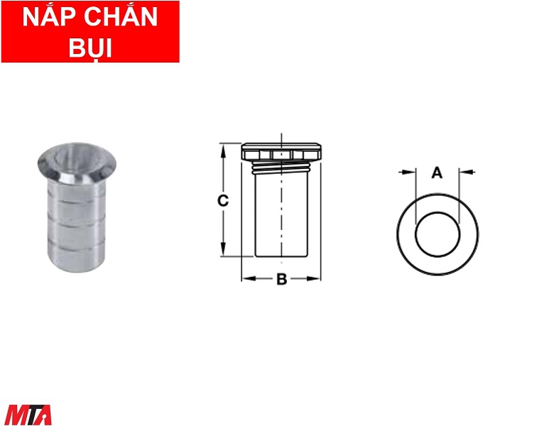 Phụ kiện hafele 911.62.247 nắp chắn bụi chốt âm inox mờ