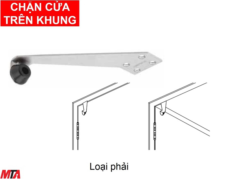 Phụ kiện hafele 937.13.570 chặn cửa trên khung bên phải