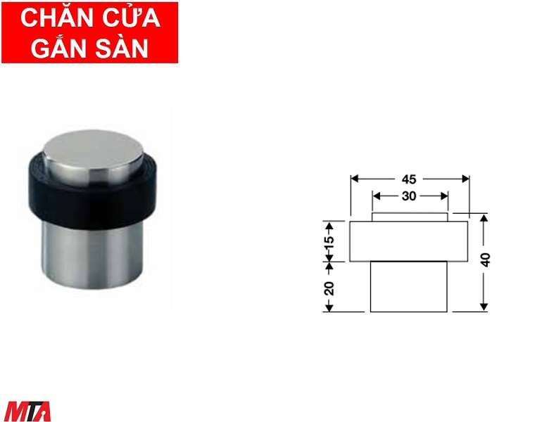 Phụ kiện hafele 937.53.560 chặn cửa gắn sàn