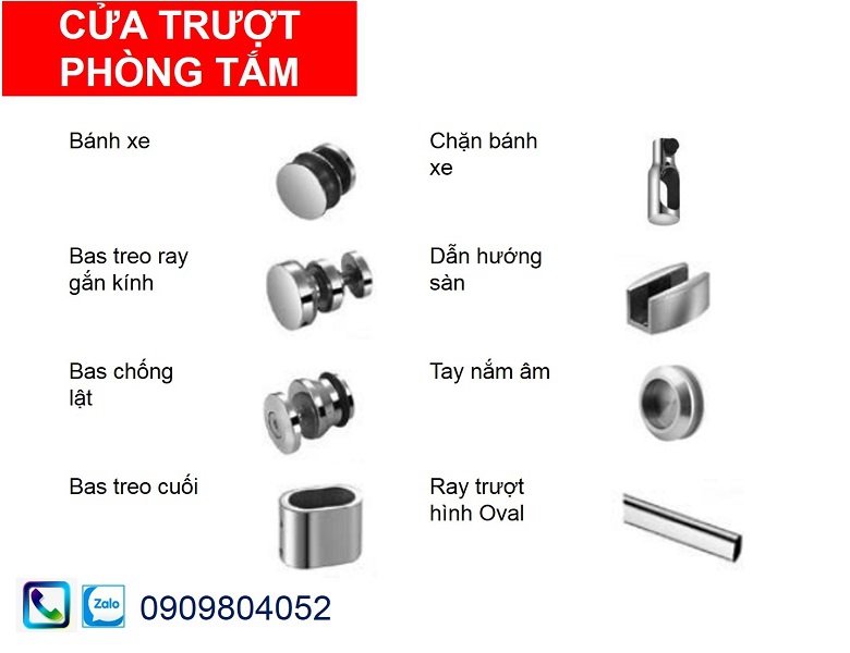 Phụ kiện cửa lùa phòng tắm kính Hafele 981.06.320 Ray trượt Oval