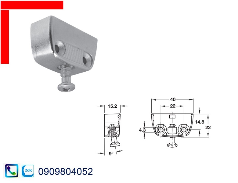 Bas nối trên Hafele 262.72.701 phụ ...