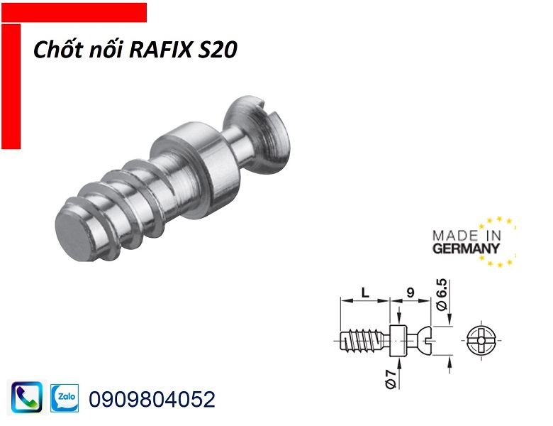 Ốc cam liên kết Hafele chốt nối nhỏ 263.20.847