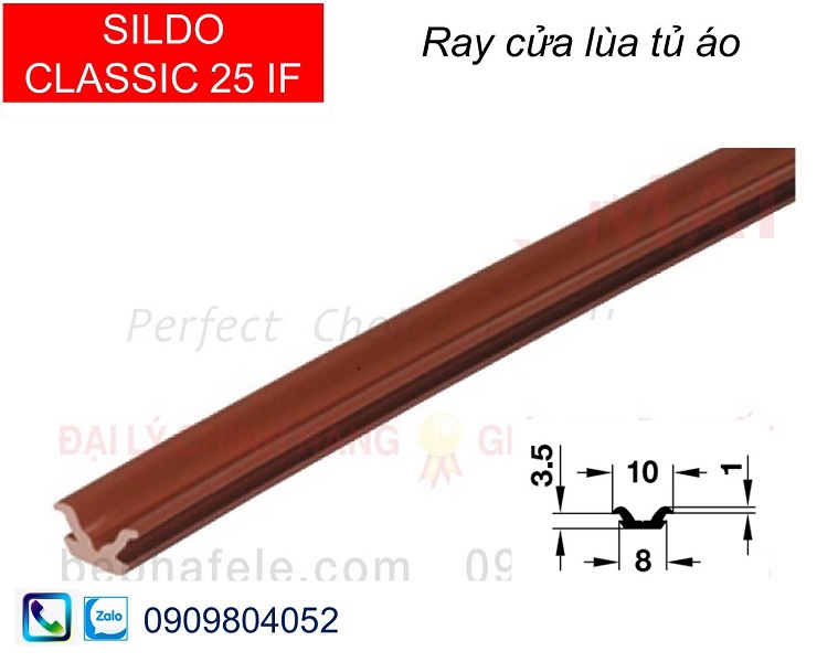 Ray cửa lùa tủ áo Hafele 404.09.163 trượt trên dài 3000mm cửa nặng 25kg