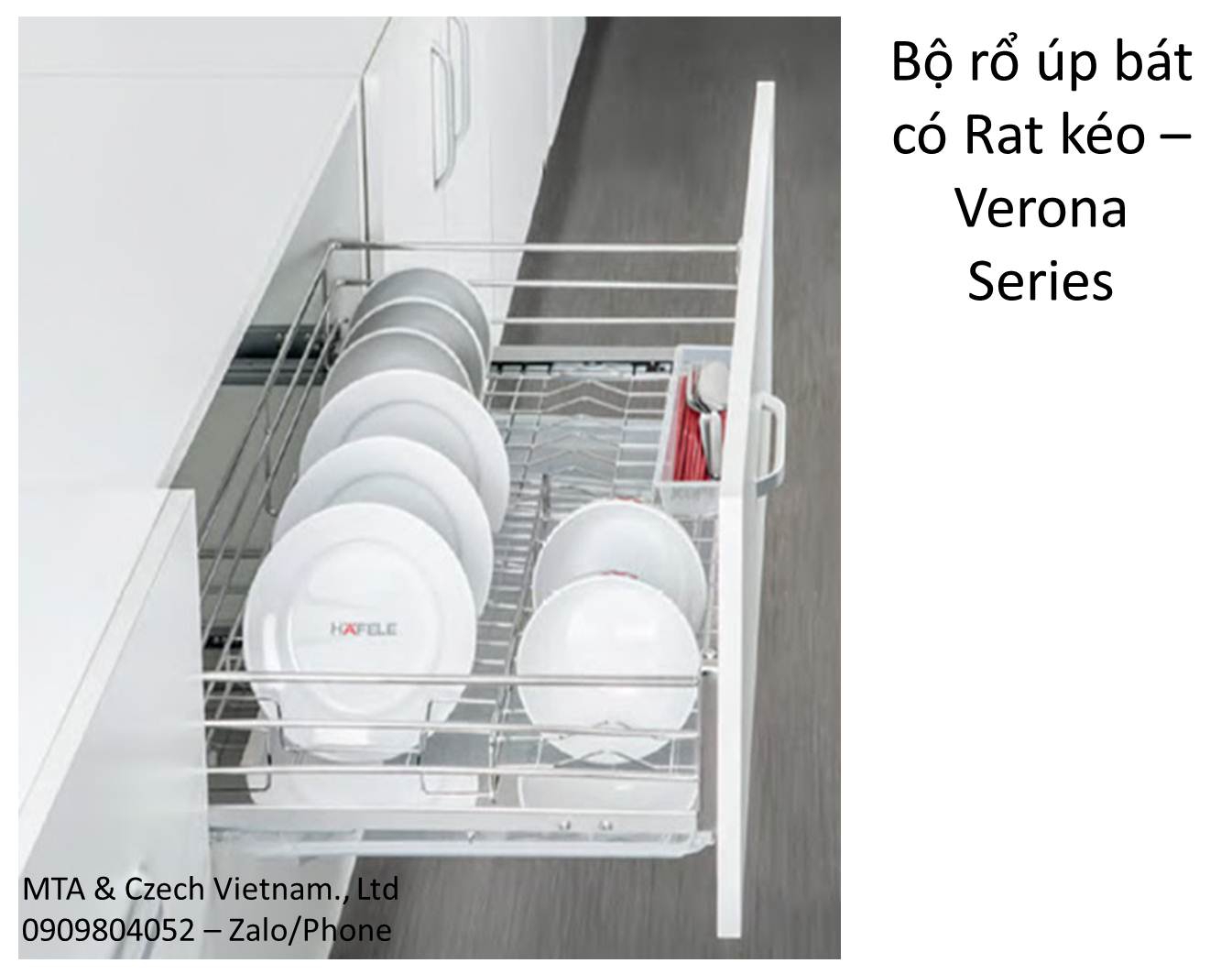 Rổ kéo úp bát đĩa R.900mm VERONA series 549.03.156