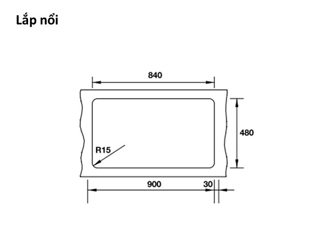 Châu rửa bát đá Blancozia màu xám 567.68.949