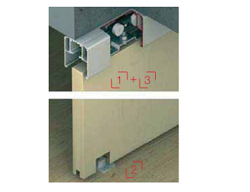 Bộ phụ kiện cửa lùa treo/ cửa trượt thẳng Sido classic 80-P (80kg) MSP 940.82.250